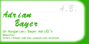 adrian bayer business card